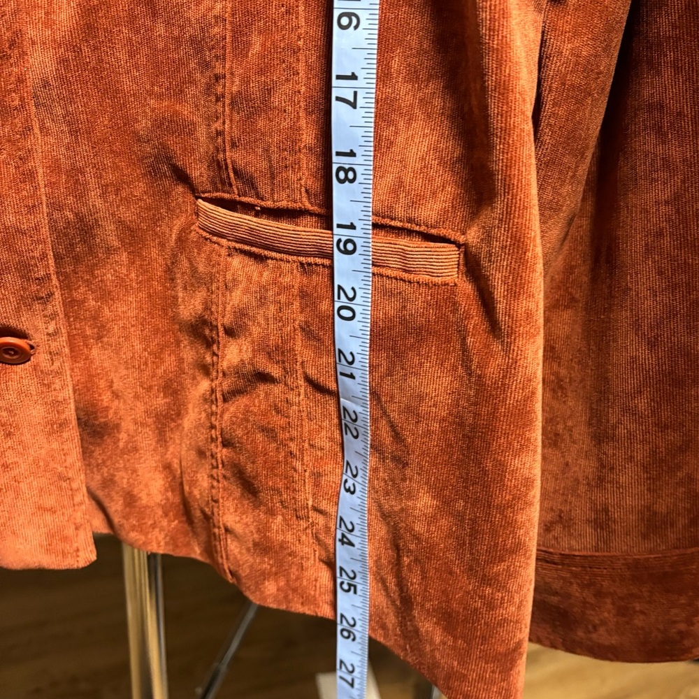 NWOT rusty orange corduroy shacket, Croft & Barrow size XL - Picture 11 of 12